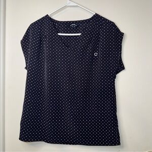 Chase Lands' End Blue Short Sleeve Blouse Navy Blue (6)